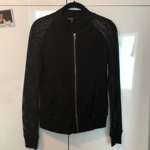 Super cute fishnet thin bomber jacket from Express